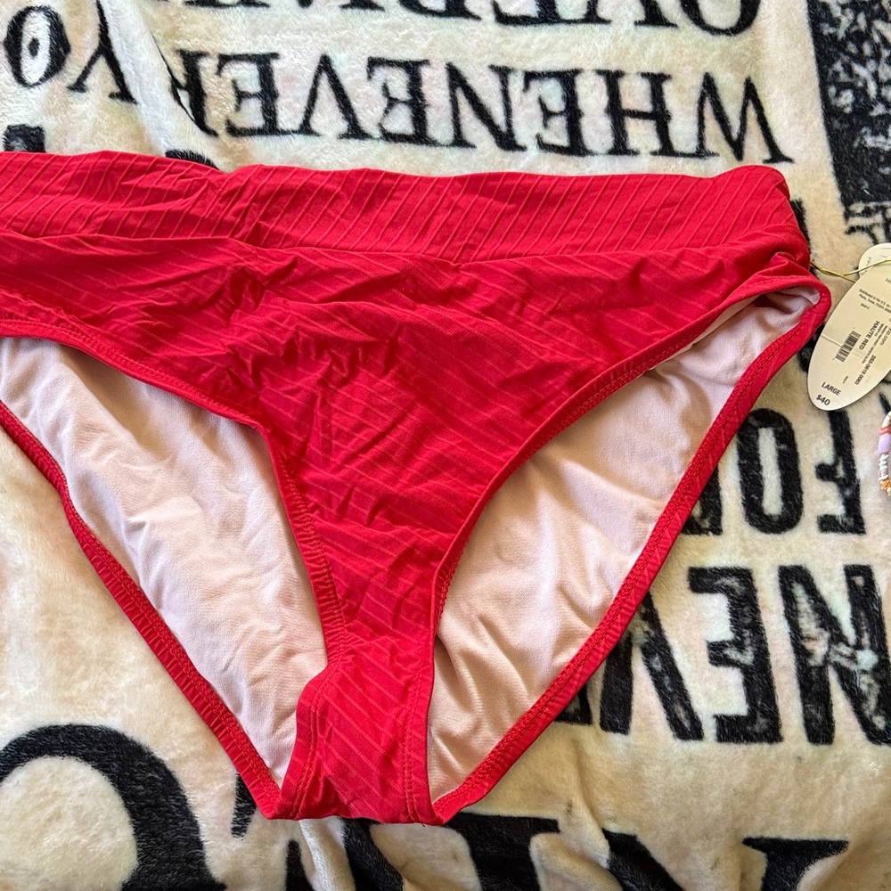 JCPenney High-Rise Red Bikini Bottom